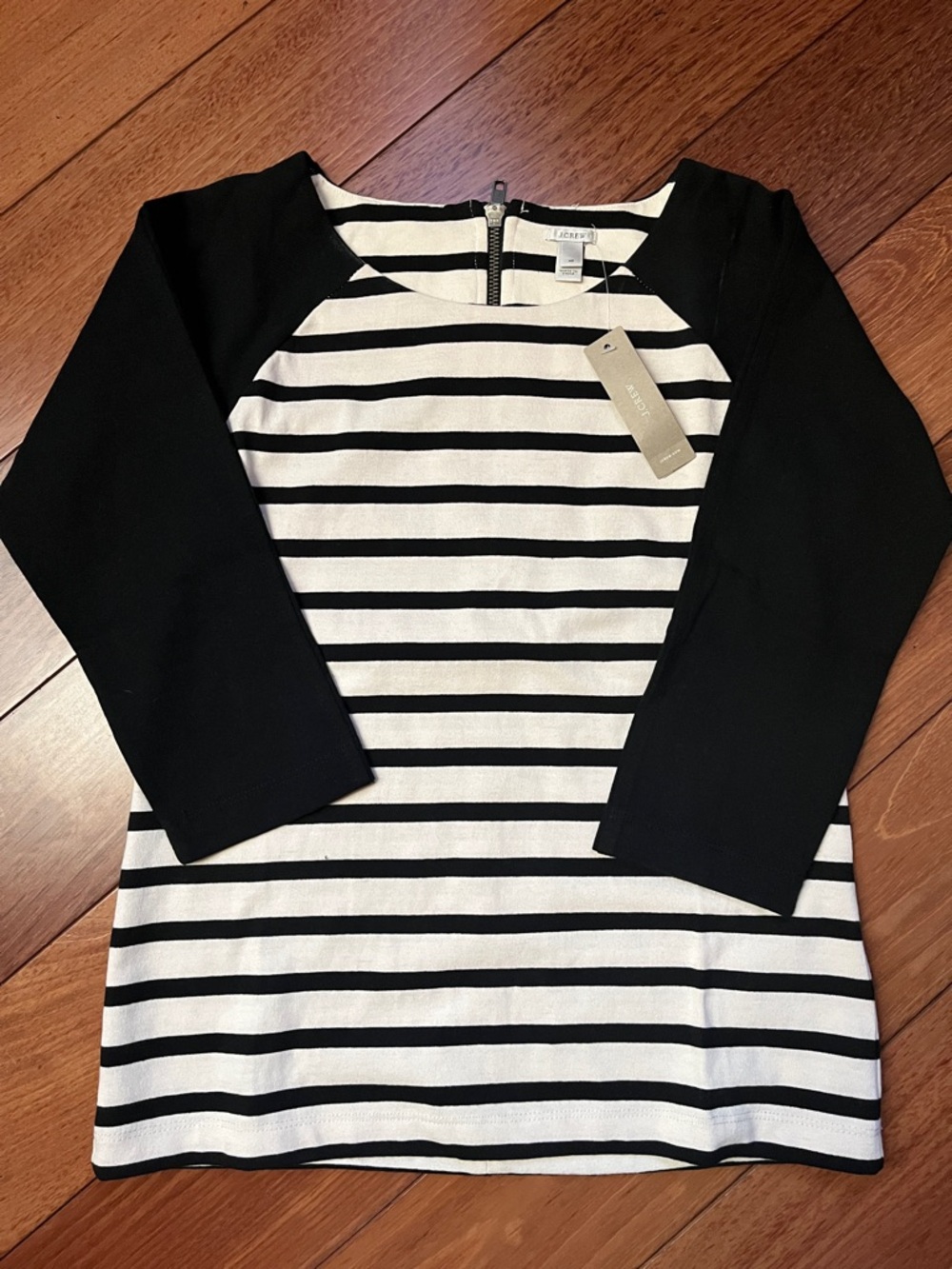 NWT J. Crew Zippered Nautical Boatneck